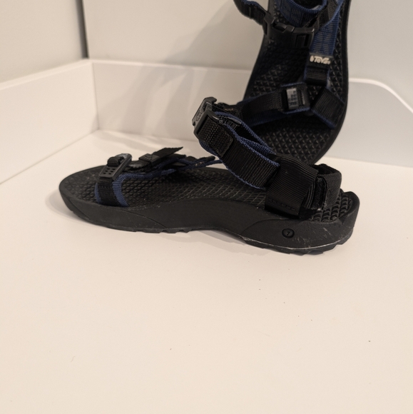 Teva Hurricane 6909 Size 7 Black Blue Hook & Loop Strap Sport Hiking Sandals - Picture 3 of 6